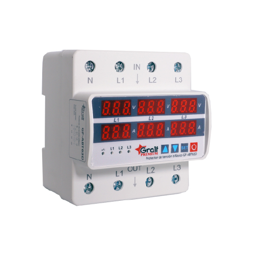 Protector de tensión trifásico por fase configurable 63A